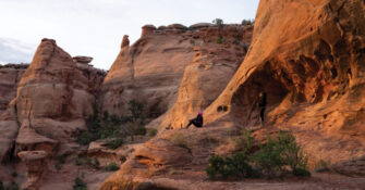 Hikers in Canyon Country in Utah