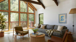 Living Room Windows in Mill Valley House by Field Theory