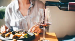 Pouring Wine in Restaurant