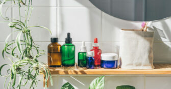 Skincare Products Bathroom