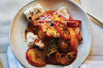 Feta with Roasted Peaches