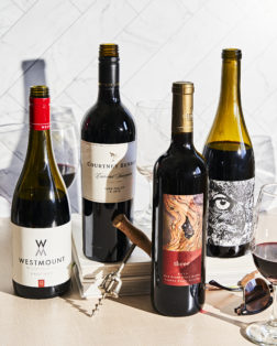 Sunset Wine Club red wine bottles